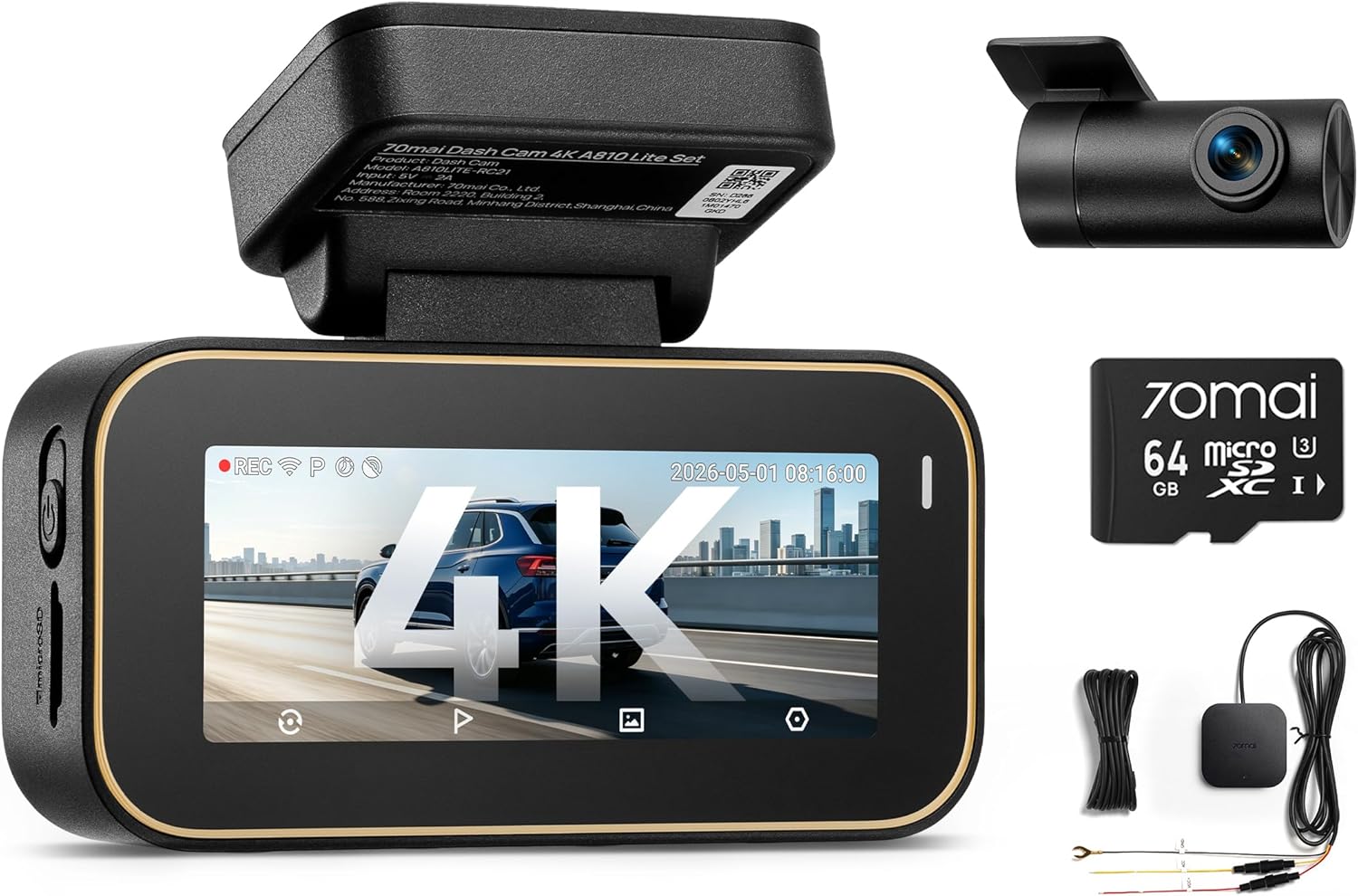 70mai Dash Cam A810 Review: The $100 4K Dashcam with Sony Starvis 2