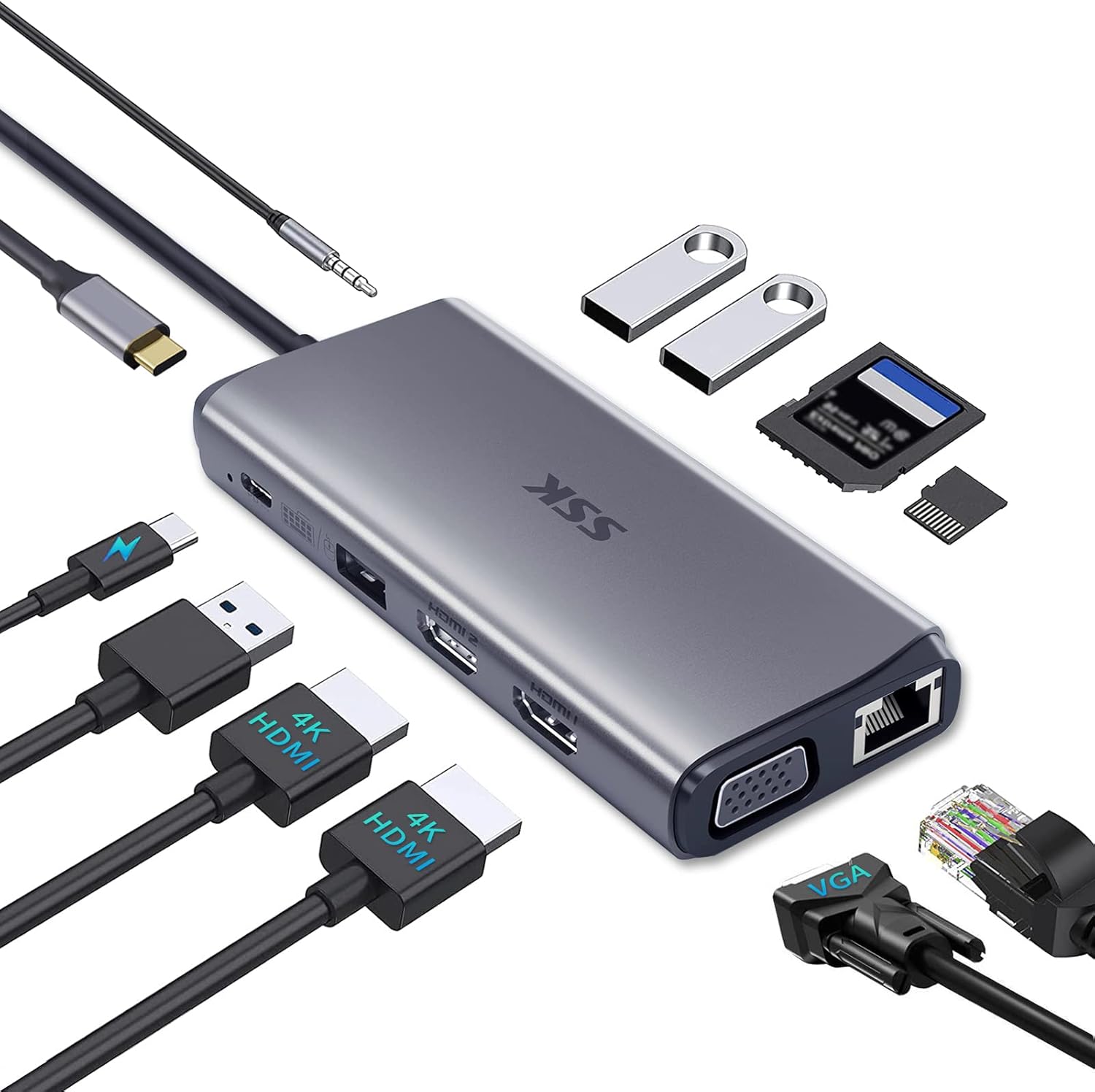 SSK USB-C Hub for Laptop Review: The Budget Port Expander